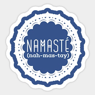 Namaste (white) Sticker